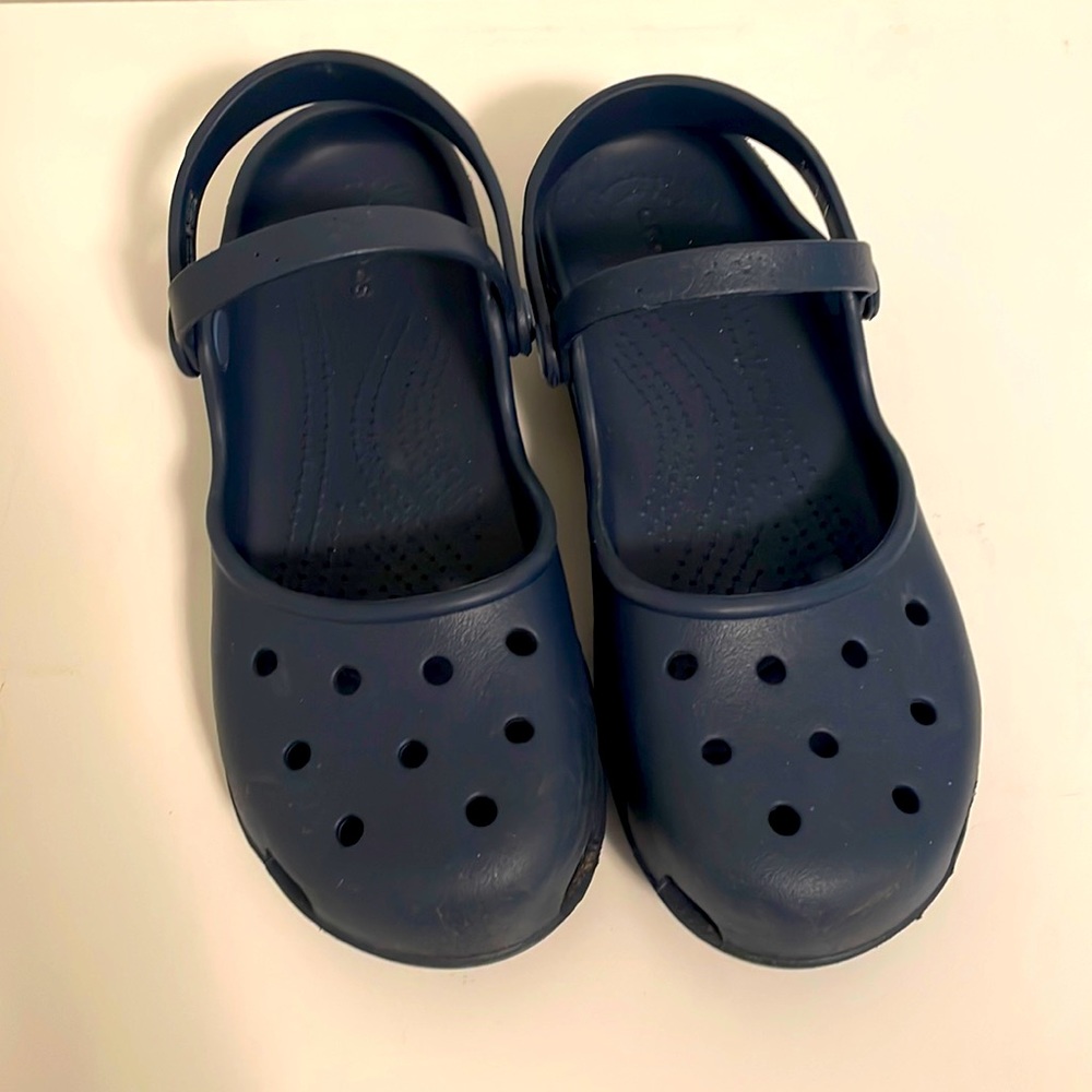 Mary Jane style Crocs, Navy, size 9